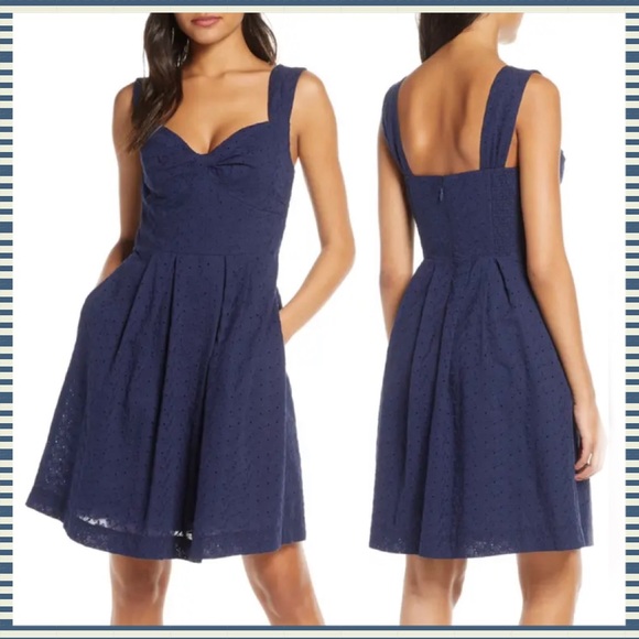 Lilly Pulitzer • Cyndi Eyelet Fit & Flare Dress - Picture 3 of 11